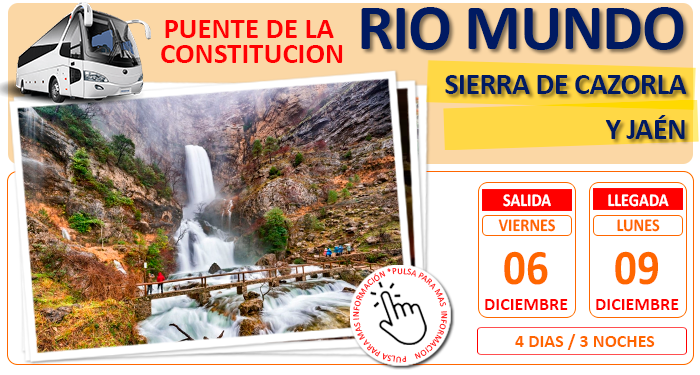 Circuito en Autocar para Grupos :: Sierra de Cazorla :: Rio Mundo :: Jaén :: Pensión Completa :: Hotel Torres I :: 4 Dias