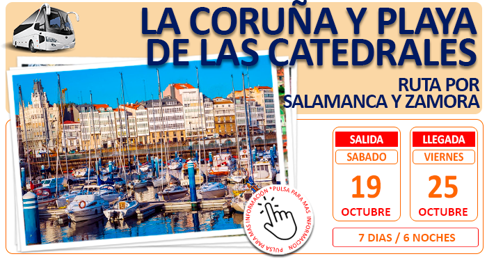 Circuito en Autobús para Grupos :: La Coruña :: Ruta por Zamora y Salamanca :: Playa de las Catedrales :: Hoteles de 4* :: 7 Días