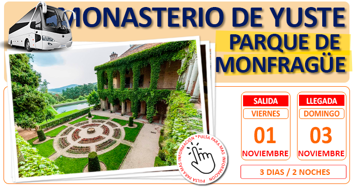 Circuito Cultural en Autocar para Grupos :: Monasterio de Yuste :: Parque de Monfragüe ::: Hotel Ciudad de Plasencia 3* :: 3 Días