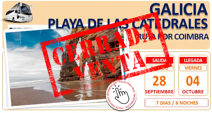 Circuito en Autobús para Grupos :: Galicia :: Playa de las Catedrales :: Ruta por Coimbra :: Incluye Barco Mejillones :: 6 Dias