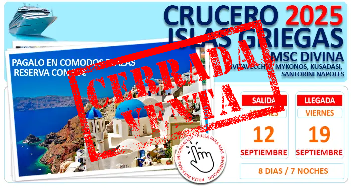 Crucero para Grupos :: Islas Griegas y Turquia :: MSC Cruceros :: Buque MSC DIVINA :: Incluye Paquete de Bebidas Easy Plus :: 8 Días