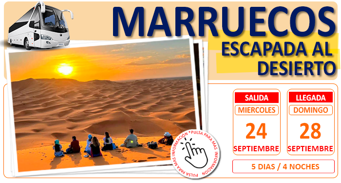 Circuito Cultural para Grupos en Autobus :: Marrruecos :: Escapada al Desierto :: Noche en Haima de Lujo :: Pensión Completa :: 5 Días
