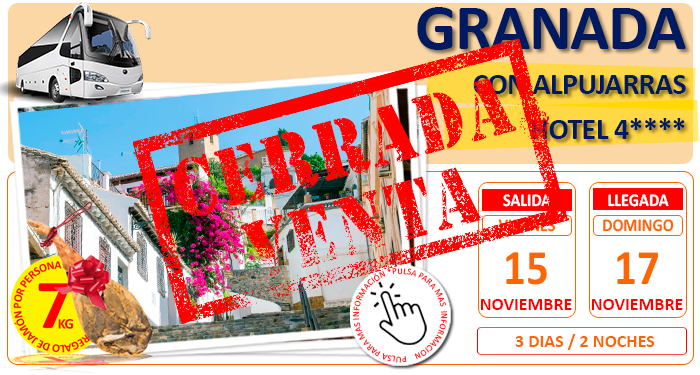 Circuito Cultural en Autocar para Grupos :: Granada :: Con Alpujarras :: Regalo de Jamon de Trevelez :: 3 Días