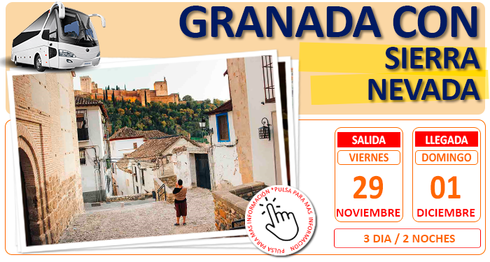 Circuito Cultural en Autocar para Grupos :: Granada con Sierra Nevada :: Hotel Principe Felipe 3* :: Regalo de Jamón Por Pareja :: 3 Dias