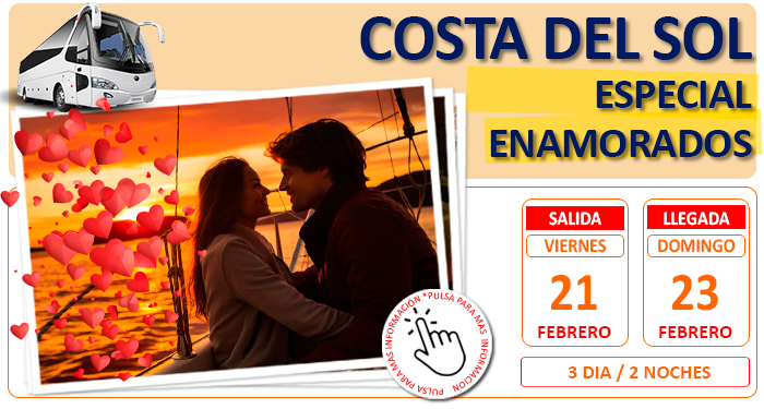 Circuito Cultural en Autobús para Grupos :: Costa del Sol :: Especial Enamorados :: Hotel Palmasol 4**** :: 3 Días