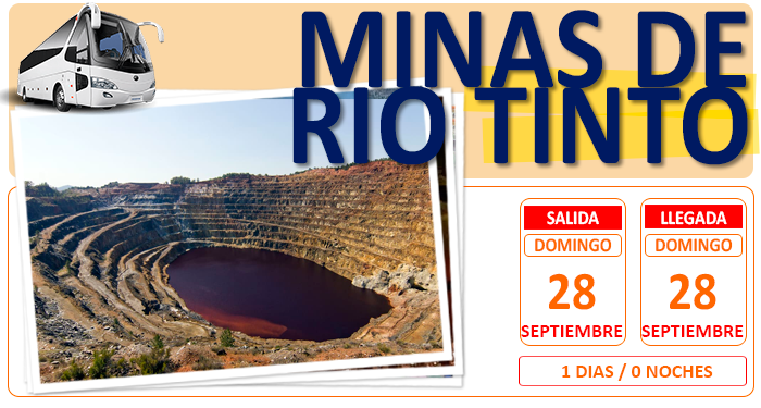 Circuito en Autocar para Grupos :: Minas de Rio Tinto :: Mina Corta Atalaya :: Museo Minero :: Tren Minero :: 1 Día