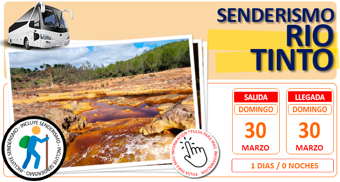 Excursion Cultural en Autobús para Grupos :: Senderismo :: Rio Tinto :: Villarrasa :: Huelva :: Almuerzo Incluido :: 1 Día