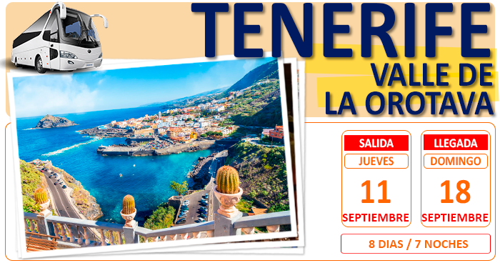 Circuito en Autocar para Grupos :: Tenerife :: Valle de la Orotava :: Hotel Checkin Condordia Playa 4**** :: Pension Completa :: 8 Días