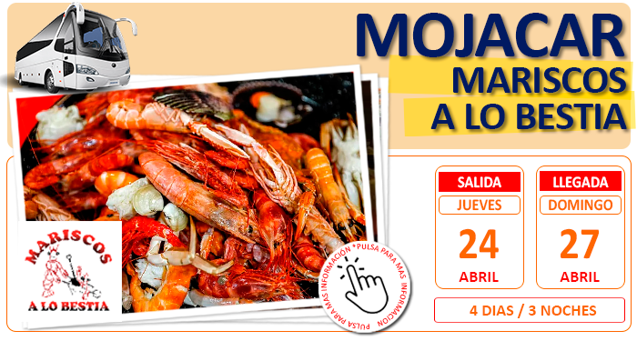 Circuito Cultural en Autocar para Grupos :: Mojacar :: Mariscos a lo Bestia :: Hotel Best Mojacar 4* :: Pension Completa :: 4 Días