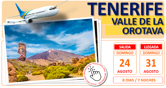 Circuito en Autocar para Grupos :: Tenerife :: Valle de la Orotava :: Hotel Checkin Condordia Playa 4**** :: Pension Completa :: 8 Días
