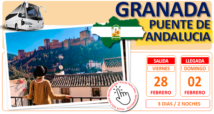 Circuito en Autocar para Grupos :: Granada :: Puente de Andalucia :: Hotel BS Principe Felipe 3* :: Pensión Completa :: 3 Dias