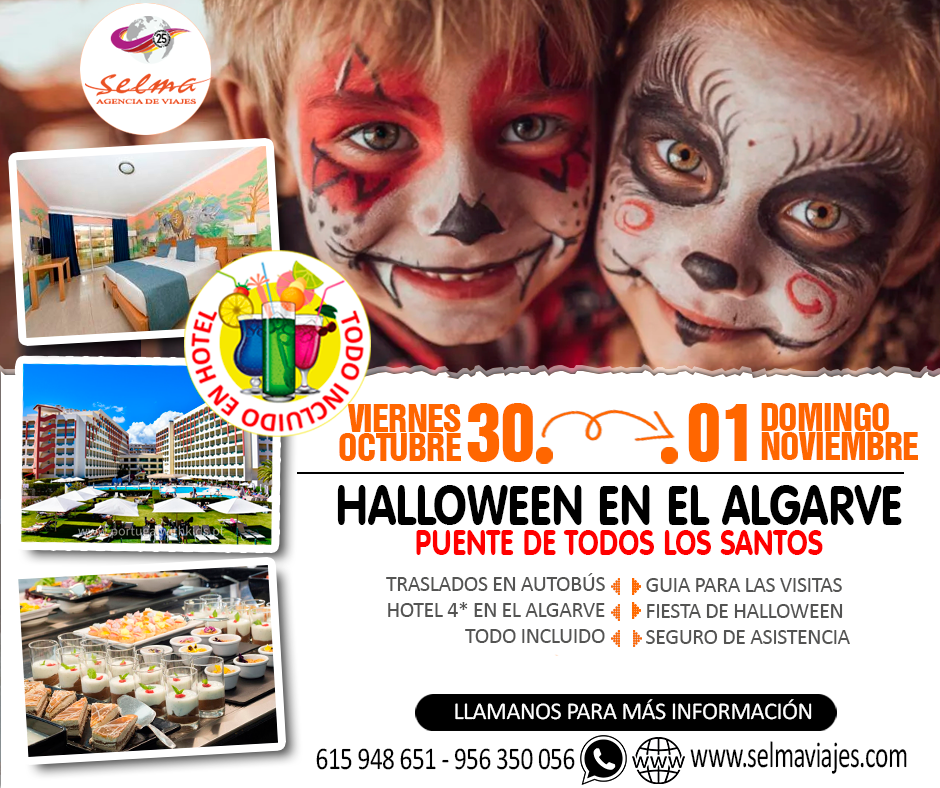 Circuito en Autocar para Grupos :: Halloween en el Algarve :: Hotel 4**** :: Todo Incluido :: Fiesta de Halloween :: 3 Dias