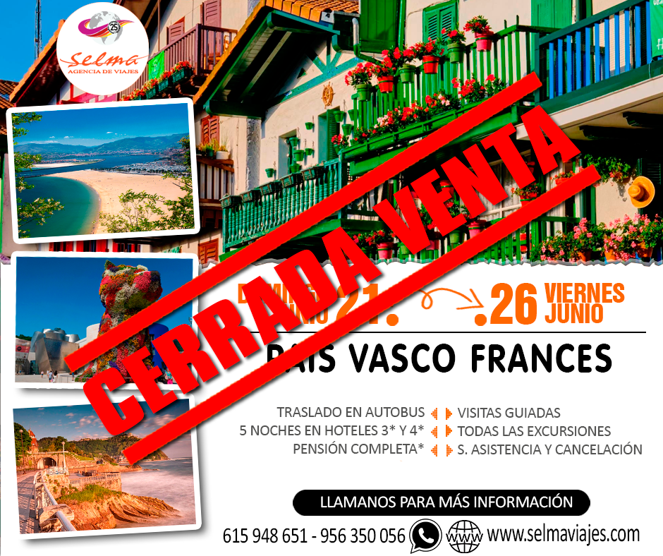 Circuito Cultural en Autocar para Grupos :: Pais Vasco Frances :: Hoteles de 3* y 4* :: Pensión Completa* :: Visitas Guiadas :: Seguro de Asistencia y Cancelación :: 6 Días