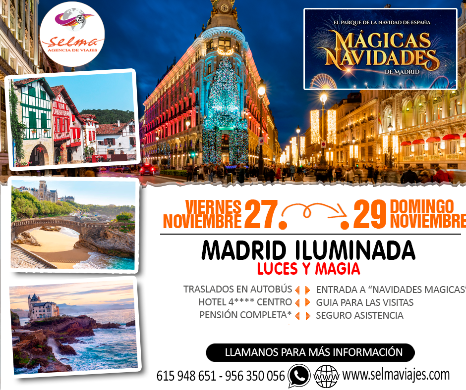 Circuito Cultural en Autocar para Grupos :: Madrid Iluminada :: Luces y Magia :: Hotel 4**** Centro de Madrid :: Pensión Completa* :: Visitas Guiadas :: Entrada a Navidades Mágicas :: Seguro de Asistencia :: 3 Días