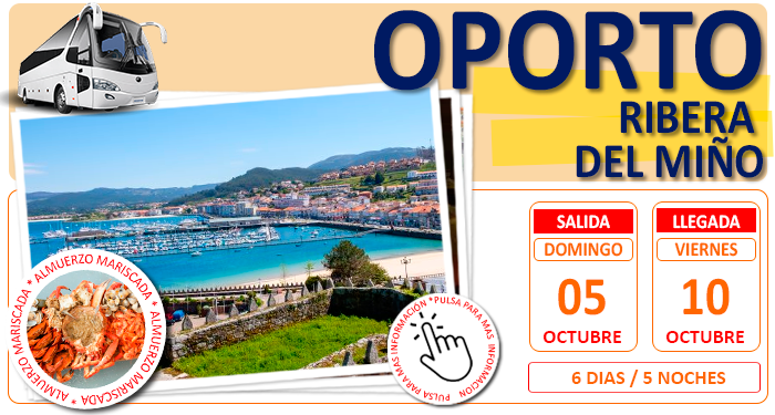 Circuito en Autobús para Grupos :: Oporto y Ribera del Miño :: Pensión Completa :: H. Badajoz Center 4* :: H. Nuevo Muiño 2* :: 6 Dias