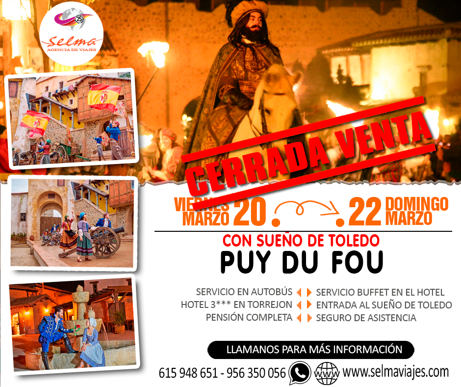 Circuito en Autocar para Grupos :: Puy Du Fou :: Con Sueño de Toledo :: Hotel 3*** Buffet :: 3 Días