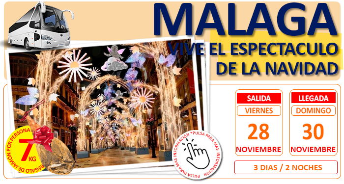 Circuito en Autocar para Grupos :: Navidad en Malaga :: Vive el Espectáculo de la Navidad :: Regalo de 1 Jamón por Persona :: Hotel Blue Bay Banus 4* :: Servicio Buffet :: 3 Días