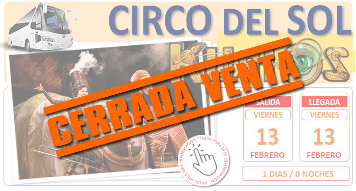 Excursion Cultural en Autocar para Grupos :: Circo del Sol:: Kurios :: Sevilla :: Domingo 12:30HRS. :: 1 Día