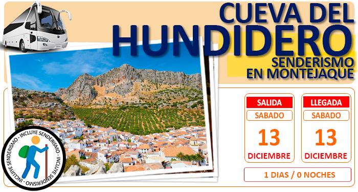 Excursion Cultural en Autobús para Grupos :: Senderismo :: Cuevas del Hundidero :: Presa de los Caballeros :: Montejaque :: Almuerzo Incluido :: 1 Día