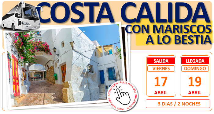 Circuito en Autocar para Grupos :: Costa Calida :: Con Mariscos a lo Bestia :: Hotel Best Mojacar 4**** :: Pensión Completa :: 3 Días