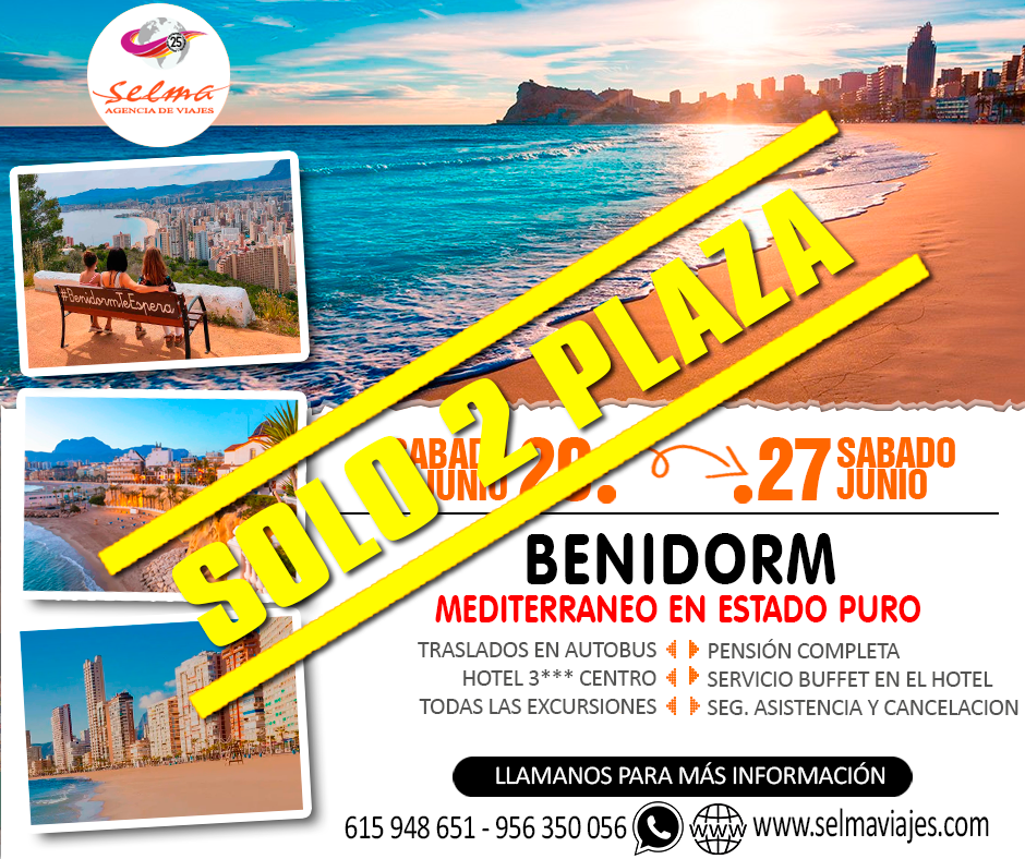 Circuito en Autocar para Grupos :: Benidorm :: Mediterraneo en estado puro :: Hotel 3*** Centro :: Pensión Completa Buffet :: 8 Días