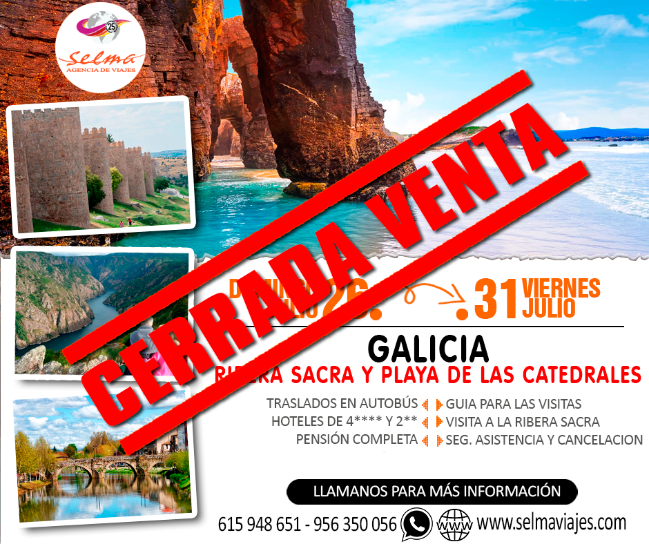 Circuito en Autocar para Grupos :: Galicia :: Ribera Sacra y Playa de las Catedrales :: Hoteles de 4**** y 2** :: Pensión Completa :: 6 Dias