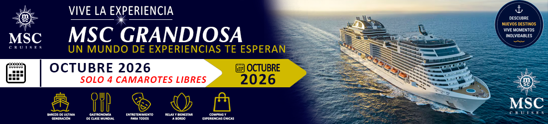 banner :: MSC Grandiosa :: Crucero Mediterraneo :: Del 10 al 17 de Octubre de 2026
