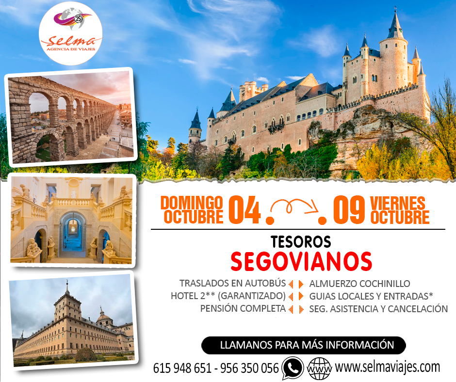 Circuito Cultural en Autocar para Grupos :: Tesoros Segovianos :: Pensión Completa :: :: Visitas con Guía :: Entradas :: Almuerzo Cochinillo :: Seguro de Asistencia y Cancelación :: 6 Días