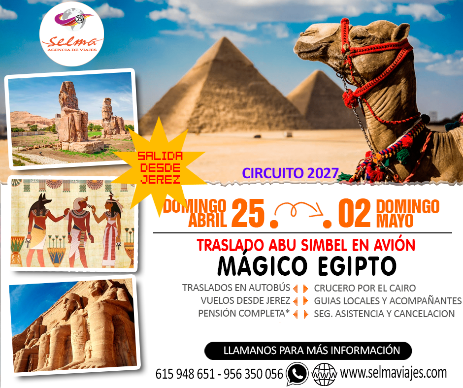 Circuito Cultural en para Grupos :: Magico Egipto :: Vuelo desde Jerez de la Frontera :: Pensión Completa :: Crucero por el Cairo .: :: 8 Días