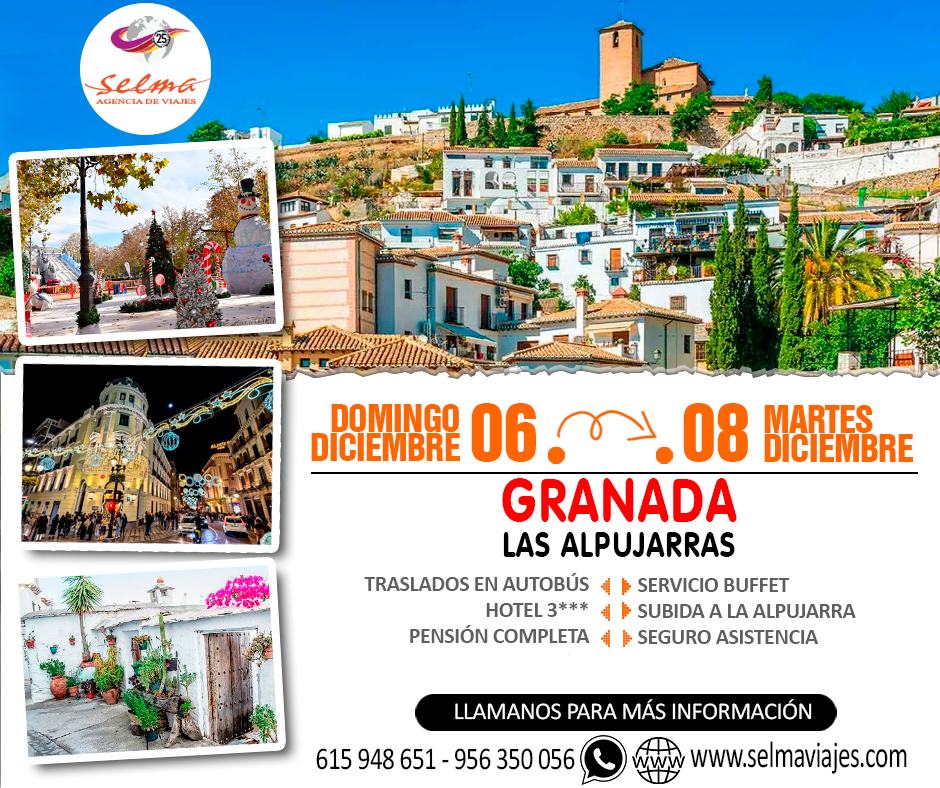 Circuito Cultural en Autobus para Grupos :: Granada en Navidad :: Hotel 3* :: Pensión Completa :: Entrada a las Alpujarras :: 3 Días