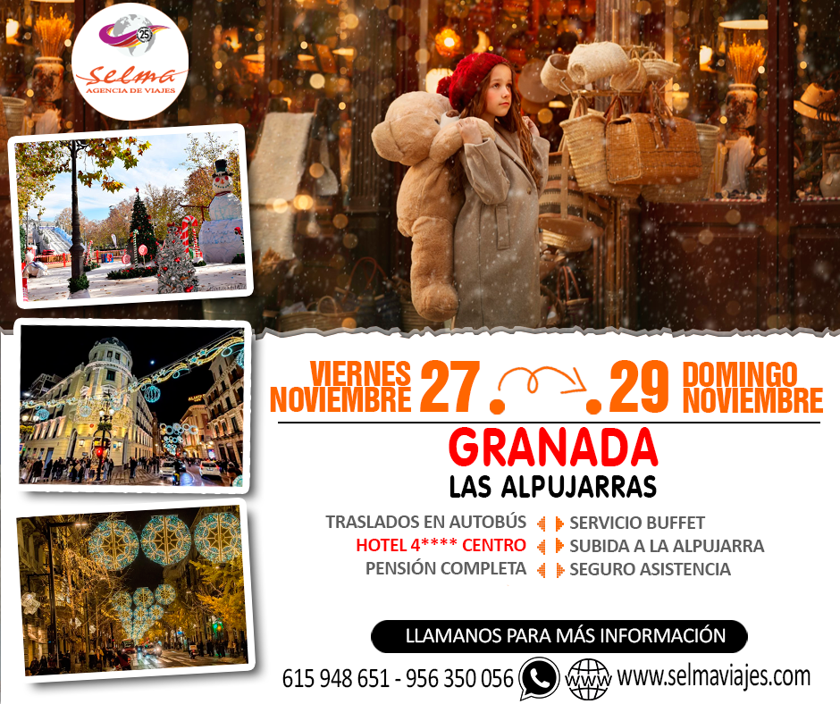 Circuito Cultural en Autobus para Grupos :: Granada en Navidad :: Hotel 4**** Centro :: Pensión Completa :: Entrada a las Alpujarras :: 3 Días