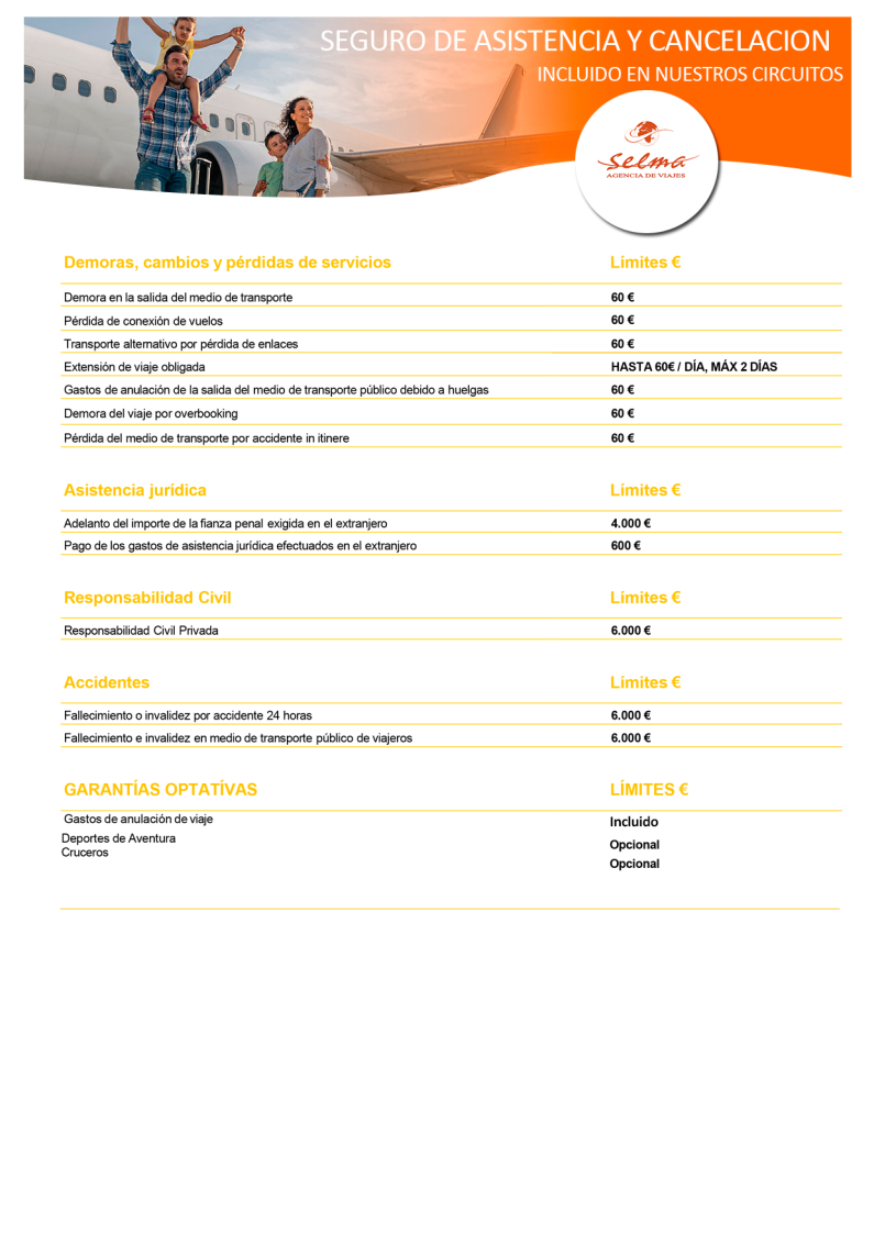 Seguro de Asistencia y Cancelacion - pagina 02 :: Resumen de Coberturas